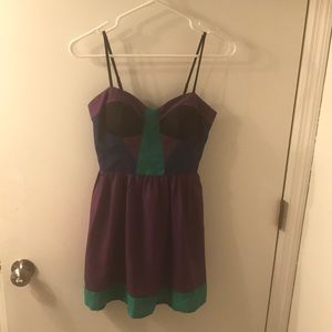 Multicolored mini dress
